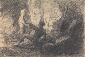 Studie av figurer i en hule av Benjamin Robert Haydon