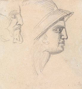 Studie av mannlige hoder av Benjamin Robert Haydon