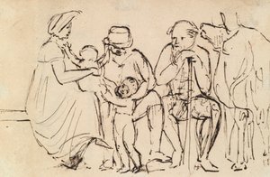 Studie av sittende figurer av Benjamin Robert Haydon
