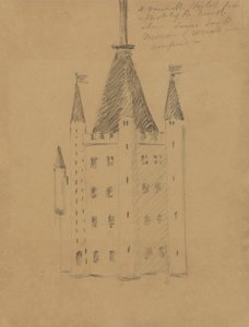 Studie av et slott av Benjamin Robert Haydon