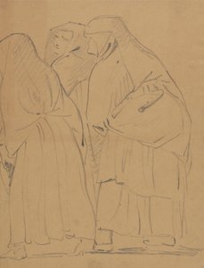 Studie av en gruppe kledde, stående figurer av Benjamin Robert Haydon