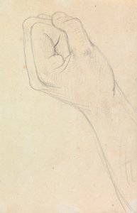 Studie av en hånd, ballet inn i en knyttneve av Benjamin Robert Haydon