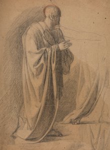Studie av en mann i en lang kappe av Benjamin Robert Haydon