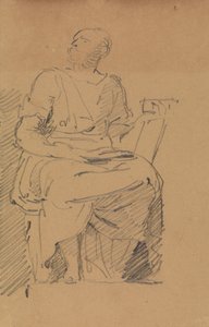 Studie av en sittende figur av Benjamin Robert Haydon