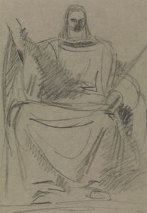 Studie av en sittende mannsfigur av Benjamin Robert Haydon