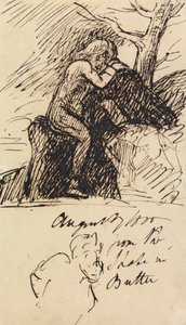 Studie av en figur Sittende av Benjamin Robert Haydon