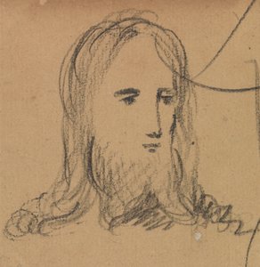 Studie av Jesu ansikt av Benjamin Robert Haydon