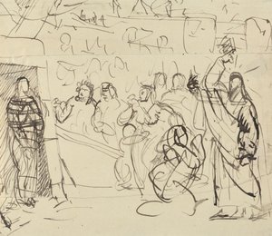 Studie av Lasarus' oppstandelse av Benjamin Robert Haydon