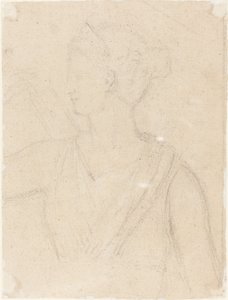 Studie av statuen av Diana i Vatikanet [verso] av Benjamin Robert Haydon