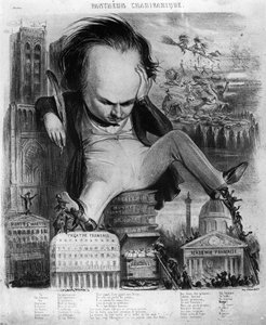 Karikatur av Victor Hugo (1802-85) fra 