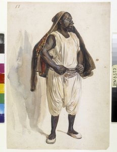 Orientalister: representasjon av en Biskry, porter i Alger (illustrasjon)