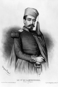 Portrett av Louis Juchault de Lamoriciere (1806-1865), fransk general (tegning)