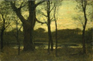 Et basseng i skogen, sent på 1800-tallet. av Benjamin Rutherford Fitz