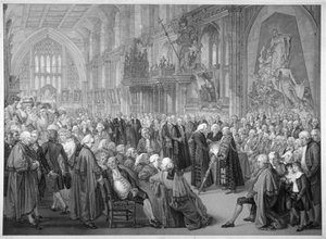 Interiør i Guildhall, City of London, 1782.