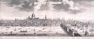 Panoramautsikt over London, 1710