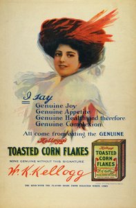 Plakat for Kelloggs Cornflakes, 1910 av Benjamin Tichtman