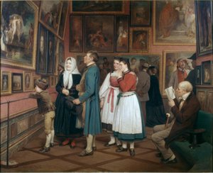 Bønder i museet av Benjamin Vautier