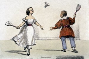 Fornøyelse, fra tamhøns i grafiske illustrasjoner av dyr - viser deres nytte for mennesker i deres ansettelse under livet og bruken etter døden, ca. 1845 av Benjamin Waterhouse Hawkins
