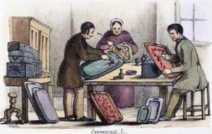 Japanning, fra The Cochineal and Lac Insects in Graphic Illustrations of Animals - Viser deres nytte for mennesker i deres sysselsetting under livet og bruken etter døden, ca. 1845