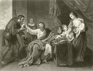 Alfred deler brødet av Benjamin West