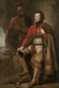 Oberst Guy Johnson og Karonghyontye (kaptein David Hill) av Benjamin West