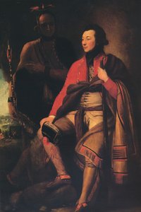 Oberst Guy Johnson og Karonghyontye-kaptein David Hill, 1776 av Benjamin West