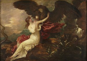 Ørn bringer kopp til Psyche av Benjamin West