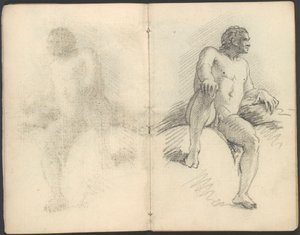 Skissebok over figur- og komposisjonsstudier av Benjamin West