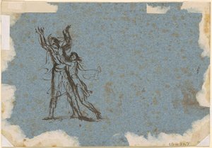 Studie for "Jeftas datter" av Benjamin West