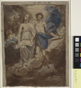 Studie for et maleri av Englene som vises til hyrdene, 1774 av Benjamin West