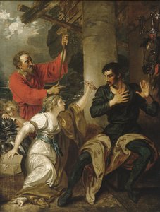 Jomfruen og Orlando av Benjamin West