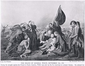 The Death of General Wolfe, 13. september 1759, illustrasjon fra 