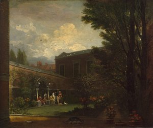 West-familien i atelierhagen av Benjamin West