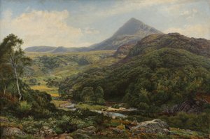 Stille dal blant de walisiske åsene, 1860 av Benjamin Williams Leader
