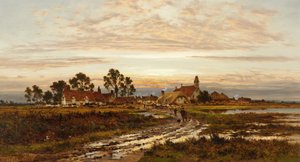 Worcestershire Morning Clearing etter regn, 1897 av Benjamin Williams Leader