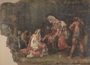 Sophonisba kneler foran Masinissa, dronning av Numidia av Benjamin Wolff