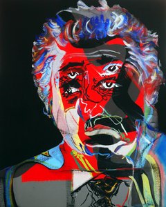 50 store forfattere i historien: Octavio Paz, 2015 (olje og akryl på lerret) av Benoit Erwann Boucherot