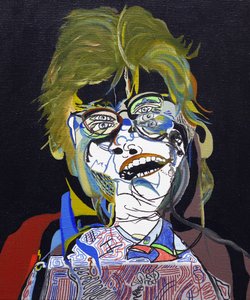 50 store forfattere i historien: Stephen King, 2015 (olje og akryl på lerret)