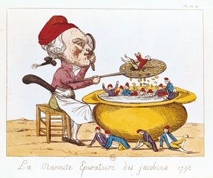 The Purifying Pot of the Jacobins, 1793 av Benoit Louis Henriquez