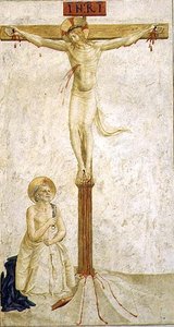 Korsfestelse med St. Dominic (fresko) av Benozzo di Lese di Sandro Gozzoli