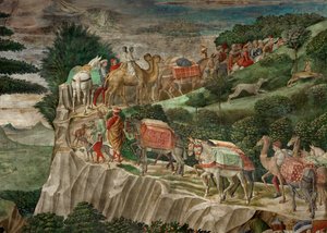 De vise menns tilbedelse (freske) av Benozzo di Lese di Sandro Gozzoli