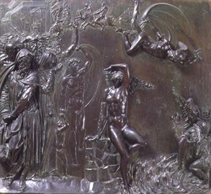 Perseus redder Andromeda (bronse) av Benvenuto Cellini