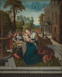Jomfru og barn med engler, ca. 1518. av Bernard van Orley