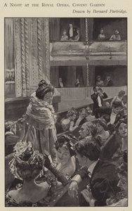 En natt på Royal Opera, Covent Garden, London (litho)