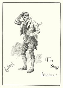 The Stage Irish-man (gravering) av Bernard (after) Partridge