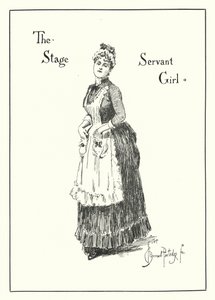 The Stage Servant Girl (gravering) av Bernard (after) Partridge