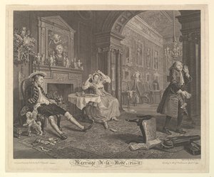 Ekteskap A-la-Mode, tavle II, april 1745. av Bernard Baron