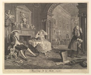 Ekteskap A-la-Mode, tavle II, 1. april 1745.