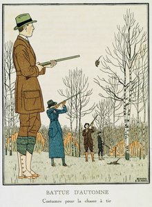 An Autumn Shoot, ca. 1912-13 (litho) av Bernard Boutet de Monvel