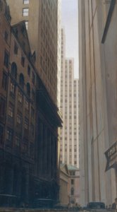Utsikt over Wall Street av Bernard Boutet de Monvel